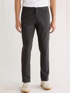 NWT! Original Penguin Technical Flat Front Pants, 40x30, “caviar”